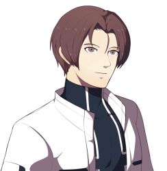 brown_eyes brown_hair charlyarts jacket kusanagi_kyou snk the_king_of_fighters the_king_of_fighters_2002 white_jacket