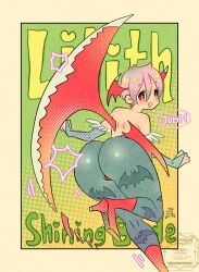 Rule 34 | 1girl, ass, blush, boots, breasts, capcom, darkstalkers, detached sleeves, high heel boots, high heels, highres, huge ass, leotard, lilith (darkstalkers), pantyhose, red eyes, short hair, wings, yumecan2
