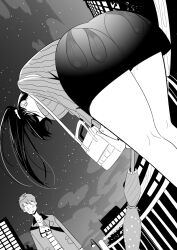 bent_over black_hair condom holding holding_umbrella kanojo_okarishimasu kinoshita_kazuya mizuhara_chizuru netorare ponytail umbrella used_condom yaminokuroko