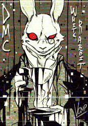 animal_ears cup devil_may_cry_(series) red_eyes shirt teacup white_rabbit_(devil_may_cry) white_shirt