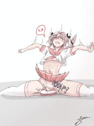 1boy astolfo_(fate) ball_busting crop_top jinmer2948 split tagme thighhighs