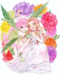 Rule 34 | digimon, digimon (creature), fairy, flower, lilimon, long hair, monster girl, petals, pixiv user (72617767), plant girl, smile, tachikawa mimi, thorns