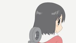 &gt;_&lt; 2girls animated animated_gif anime_screenshot black_hair blonde_hair blue_eyes child closed_eyes dancing lab_coat long_hair multiple_girls necktie nichijou non-web_source paper professor_shinonome robot rock rock_paper_scissors rocket rocket_hand scissors shinonome_nano tears winding_key