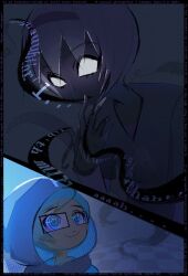 1boy 1girl blue_eyes buck_teeth child grimdark grimdarkrose headband homestuck john_egbert non-web_source rose_lalonde source_request teeth