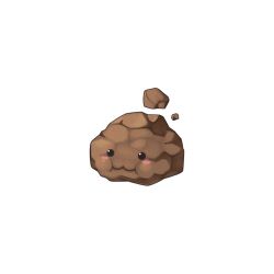 :3 :i blush_stickers chibi chibi_only closed_mouth full_body no_humans official_art ragnarok_online rock simple_background solo stapo transparent_background yuichirou