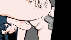 1boy 1girl adorable_face anal animated blue_hair blush echoes_of_the_town female grey_eyes gripping_ass indie_game intercourse nanami nipples pixel_art pixelated pixels sex short_hair testicles tiny_waist town video