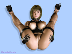 1girl 3d anus black_eyes black_hair bottomless breastless_clothes breasts brown_hair censored collar earrings female_focus fishnet_thighhighs fishnets gloves high_heels hoop_earrings jewelry large_breasts leather leg_hold legs lingerie lipstick makeup metadoll mosaic_censoring nipples pussy reclining shadow shoes short_hair simple_background sitting smile solo spread_legs thighhighs underwear