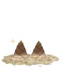 1girl bamboo_shoot buried highres kemomimi-chan_(naga_u) naga_u no_humans original simple_background solo sparkle white_background