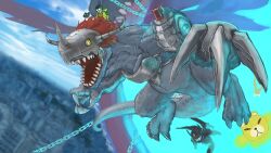 Rule 34 | absurdres, botamon, devimon, digimon, digimon (creature), goggles, hat, highres, mameo (digimon), metalgreymon (virus), monzaemon, sharp teeth, tail, teeth