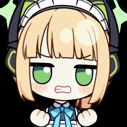 Rule 34 | 1girl, angry, animal ear headphones, animal ears, animated, animated gif, apron, aqua bow, aqua bowtie, black dress, blonde hair, blue archive, blunt bangs, blunt ends, blush stickers, bow, bowtie, cat ear headphones, cat ears, chibi, chunye haruya, clenched hands, clenched teeth, collared dress, commission, contrast collar, disembodied hand, dot nose, dress, fake animal ears, green eyes, green halo, halo, headphones, jitome, looking to the side, lowres, maid, maid apron, maid headdress, midori (blue archive), midori (maid) (blue archive), missing commentary, official alternate costume, official alternate hairstyle, ponytail, second-party source, short hair, sidelocks, simple background, solo, teeth, transparent background, upper body, v-shaped eyebrows, white apron, white headdress