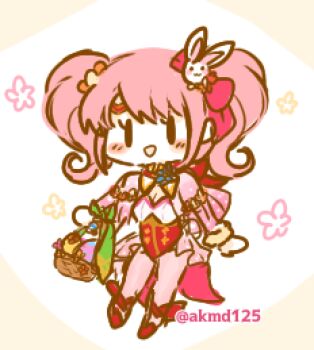 Rule 34 | 1girl, akmd125, basket, blush, breasts, chibi, cleavage, easter egg, egg, fire emblem, fire emblem echoes: shadows of valentia, fire emblem heroes, flower, hair ornament, hair ribbon, holding, holding basket, leotard, looking at viewer, lowres, mae (fire emblem), mae (spring) (fire emblem), nintendo, official alternate costume, open mouth, pantyhose, pantyhose under leotard, pink hair, pink pantyhose, pink ribbon, rabbit hair ornament, red leotard, ribbon, simple background, small breasts, smile, solo, twintails