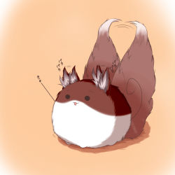 animal_ears ear_wiggle imaizumi_kagerou no_humans noiz open_mouth smile solid_circle_eyes sukusuku_hakutaku tail tail_wagging touhou wolf_ears