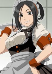00s 1girl eureka_seven eureka_seven_(series) female_focus isse jpeg_artifacts maid plate ribbon solo talho_yuuki