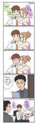 Rule 34 | absurdres, blush, couple, digimon, glasses, highres, izumi koshiro, kiss, necktie, short hair, tachikawa mimi