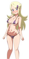 absurdres ace_trainer_(pokemon) alternate_costume bikini highres nintendo pokemon pokemon_xy simple_background solo swimsuit white_background yugo-eti