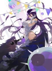 Rule 34 | 1girl, albedo (overlord), black hair, breasts, demon girl, demon horns, demon wings, dress, ginnungagap (overlord), highres, horns, large breasts, long hair, looking at viewer, luejin, overlord (maruyama), solo, very long hair, white dress, wings, yellow eyes