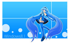 Rule 34 | 1girl, 8.1-tan, blue background, blue boots, blue dress, blue eyes, blue hair, blue theme, boots, border, commentary request, dress, flat chest, full body, long hair, looking at viewer, microsoft windows, original, os-tan, panties, personification, petite, sato (esuplusesu), solo, striped clothes, striped panties, underwear, very long hair, white border, windows 8