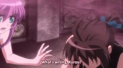 1boy 1girl al_azif_(demonbane) animated blue_eyes darkness demonbane english_text fog forced_kiss grabbing_another&#039;s_breast groping handle hetero high_kick hypnosis kicking kiss mind_control miniskirt panties petite purple_hair skirt sound subtitled tagme underwear video