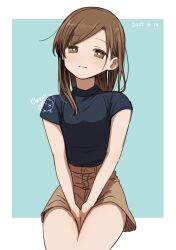 Rule 34 | 1girl, brown eyes, brown hair, haga ayano, highres, jaga rico, koibumi to 13-sai no joyuu, official art, protected link, smile, solo