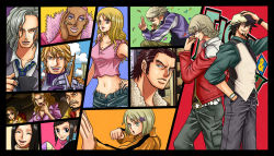 Rule 34 | 10s, 6+boys, 6+girls, adjusting eyewear, age difference, agnes joubert, antonio lopez, barnaby brooks jr., beard, black eyes, blonde hair, blue eyes, braid, braided bangs, brown hair, building, cain morris, cityscape, cloud, earrings, everyone, closed eyes, facial hair, father and daughter, glasses, hair ornament, hairpin, hand in pocket, hat, helmet, highres, huang pao-lin, ivan karelin, jacket, jewelry, kaburagi kaede, kaburagi t. kotetsu, kaburagi tomoe, karina lyle, keith goodman, kiyu (zuyu), lipstick, long hair, makeup, mary rose, midriff, multiple boys, multiple girls, mustache, nathan seymour, necktie, profile, ring, short hair, silver hair, sky, skyhigh, skyscraper, smile, superhero costume, sweat, tiger &amp; bunny, wavy hair, yellow eyes, yuri petrov
