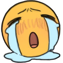 closed_eyes commentary cropped_head crying crying_emoji emoji english_commentary mixed-language_commentary open_mouth original possummachine simple_background transparent_background