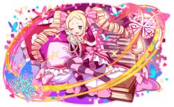 1boy 1girl animal animal_ear_fluff animal_print anime_coloring aqua_eyes artist_request beatrice_(re:zero) blanket blonde_hair blush book bow bug butterfly butterfly-shaped_pupils butterfly_print capelet cat collar crash_fever crown cuddling curly_sidelocks dot_nose dress dress_bow drill_hair earrings eyelashes forehead frilled_dress frilled_pillow frills full_body game_cg gold_earrings grey_cat grey_fur grey_tail hair_bow half_updo holding holding_animal holding_cat horizontal-striped_pantyhose insect jacket jewelry lace-trimmed_sleeves lace_trim lamp long_hair long_sidelocks long_sleeves looking_at_another mini_crown no_shoes number_print numbered official_art official_style one_eye_closed open_mouth ornate_clothes outline pantyhose parted_bangs pillow pink_bow pink_pantyhose pink_pupils print_bow print_carpet puck_(re:zero) puffy-trimmed_capelet puffy_collar puffy_trim purple_pantyhose re:zero_kara_hajimeru_isekai_seikatsu red_capelet red_dress red_jacket red_outline sidelocks single_ear_down solo square square_print striped_bow striped_clothes striped_pantyhose symbol-shaped_pupils tachi-e teeth third-party_source too_many too_many_books transparent_background twin_drills twintails two-tone_pantyhose upper_teeth_only very_long_hair white_collar white_fur white_tail wide_sleeves
