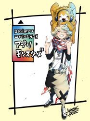Rule 34 | 2boys, absurdres, appmon, asuka torajirou, closed eyes, digimon, happy, highres, multiple boys, musimon, naoki akamine, smile