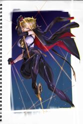 1girl absurdres andrewghung blonde_hair breasts evelyn_chevalier high-waist_pants high_heels highres medium_breasts necktie pants purple_eyes shirt solo string tight_clothes tight_pants uneven_bangs white_shirt yellow_necktie zenless_zone_zero