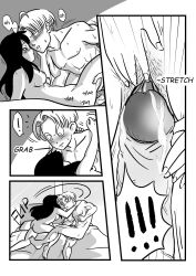 Rule 34 | 1boy, 1girl, black eyes, black hair, blush, breasts, couple, cunnilingus, dragon ball, dragon ball super, fellatio, happy, highres, kiss, long hair, mai (future) (dragon ball), munchkin kittyhams, nipples, oral, penis, pubic hair, pussy, sex, smile, trunks (dragon ball), trunks (future) (dragon ball), uncensored, vaginal