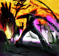 chain demon fire ghost_rider marvel