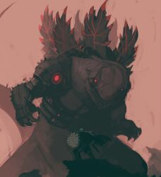 armor body_armor cape circular_saw claws crossover cyborg dinosaur doom:_the_dark_ages doom_(series) doomguy double-barreled_shotgun giant giant_monster glowing glowing_eyes glowing_spikes glowing_veins godzilla godzilla_(series) gun helmet highres horror_(theme) id_software kaiju monster no_pupils power_suit red_eyes saw sawed-off_shotgun sharp_teeth shield shield_saw shin_godzilla shotgun side-by-side-barreled_shotgun spikes steel_neck tail teeth toho veins weapon