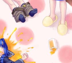 Rule 34 | 1boy, 2girls, aizawa yuuichi, akiko jam, blue hair, clothes pull, hair intakes, jam, kanon, minase akiko, minase nayuki, multiple girls, aged down, zen