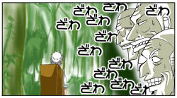 4boys akagi akagi:_yami_ni_oritatta_tensai comic crossover fukumoto_mahjong ginko_(mushishi) hair_over_one_eye male_focus multiple_boys mushishi parody