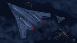 4xs_master_race aircraft airplane bomber city cloud flying from_above highres military military_vehicle night no_humans original sketch vehicle_focus