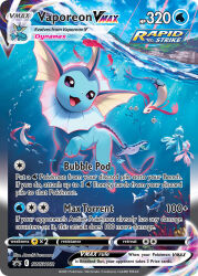 :3 animal animal_focus artist_name blanco026 blue_sky card_(medium) character_name cloud company_name copyright_name copyright_notice coral day dot_nose dynamax english_text feebas fins fish frillish frillish_(female) frillish_(male) gen_1_pokemon gen_2_pokemon gen_3_pokemon gen_4_pokemon gen_5_pokemon gen_7_pokemon glowing horsea mantine mantyke nintendo no_humans official_art open_mouth oversized_animal pillar_of_light pokemon pokemon_(creature) pokemon_card pokemon_focus pokemon_tcg remoraid sky smile solo_focus swimming third-party_source trading_card underwater vaporeon water wishiwashi wishiwashi_(solo)