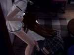 1boy 1girl 3d animated black_hair black_thighhighs braid breasts breasts_out brother_and_sister brown_hair censored circle_imp clothed_sex clothes_lift crossdressing erection fellatio hanging_breasts hetero incest kyodai_no_kankei large_breasts long_hair nipples oral original penis plaid_clothes plaid_skirt school_uniform serafuku siblings skirt skirt_lift sound thighhighs thighs video