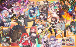 absurdres ags_(last_origin) alternate_breast_size alternate_costume bar_censor beret black_hair black_lilith blue_eyes blue_hair blush blush_stickers bodysuit breasts brown_hair censored cerberus_(last_origin) chibi cigarette cigarette_pack cleavage coco_mercury commander_(last_origin) cup dark-skinned_female dark_skin echidna_(last_origin) efreeti_(last_origin) faucre_the_evil_overlord fortune_(last_origin) goltarion_xiii green_hair hachiko_of_castling hair_ornament hair_ribbon hat highres holding_hands horns hoyo hraesvelgr_(last_origin) huge_filesize iron_protector_ramparion ironworm katana khan_the_swift kunoichi_kaen kunoichi_zero lance lancer_mina large_breasts last_origin leash long_hair machina_(last_origin) magical_baekto magical_momo maid maid_headdress mery_(last_origin) mask may_of_doom miss_safety mouth_mask multicolored_hair multiple_girls neodym night_angel_(last_origin) ninja ninja_mask nude orange_hair pet_food phantom_(last_origin) pink_hair polearm police police_uniform policewoman prison quick_camel rampart_(last_origin) red_eyes red_hair rf87_roc ribbon robot royal_arsenal scissors_lise short_hair snow_feather_(last_origin) sword talon_feather_(last_origin) tea teacup tiamat_(last_origin) twintails two-tone_hair two_side_up tyrannosaurus_rex tyrant_(last_origin) vanilla_(last_origin) very_long_hair war_wolf_(last_origin) weapon white_hair wraith_(last_origin) yellow_eyes