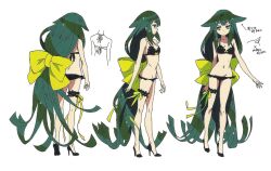 1girl ass butt_crack expressionless gatchaman_crowds green_hair groin miya_utsutsu navel tagme