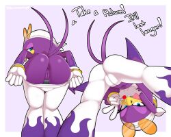 1girl anus ass cameltoe delicious_soup highres pants pussy sega sonic_(series) wave_the_swallow