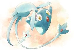 azelf closed_mouth commentary_request creatures_(company) forehead_jewel full_body game_freak gen_4_pokemon highres legendary_pokemon looking_at_viewer nintendo no_humans outstretched_arms pokemon pokemon_(creature) pokemon_focus remedy_matome smile solo twitter_username yellow_eyes