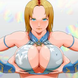 1girl absurdres blonde_hair breasts dead_or_alive highres large_breasts saigo_no_chinpan solo tina_armstrong