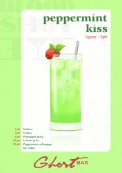 absurdres alcohol border cocktail commentary_request cup drink drinking_glass drinking_straw english_text food food_focus fruit green_border green_theme highball_glass highres ice ice_cube mint no_humans original peppermint raspberry recipe reflection simple_background still_life text_background trangkydi vodka white_background