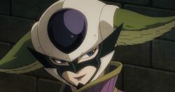 Rule 34 | 1girl, anime coloring, anime screenshot, blue eyes, close-up, evil smile, eye mask, fairy tail, kyouka (fairy tail), mashima hiro, mask, non-web source, smile
