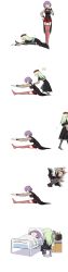 ... 2girls :3 absurdres amoris_(bang_dream!) assisted_stretching bang_dream! bang_dream!_it&#039;s_mygo!!!!! bed beret black_pantyhose black_skirt black_vest blue_dress blush commentary dated_commentary dress garter_straps green_hair hair_ornament hairclip hat highres hospital_bed incredibly_absurdres long_hair long_image long_sleeves mortis_(bang_dream!) mortis_(costume)_(bang_dream!) multiple_girls no_shoes open_mouth pantyhose pantyhose_under_shorts plaid_clothes plaid_dress purple_eyes red_hat red_shorts red_thighhighs see-through_clothes see-through_sleeves shorts shorts_under_skirt simple_background skirt soles spoken_ellipsis stretching sweat tall_image thighhighs trembling unmoving_pattern vest wakaba_mutsumi white_background yellow_eyes yuutenji_nyamu yzj21333