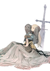 1girl adjusting_hair blonde_hair character_request groin navel no_panties sword tagme toi8 weapon