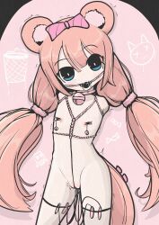1girl absurdres animal_ears animeretrograde bad_tag ball_gag bdsm bondage bound cat_ears cat_girl cat_tail chromu collar egg_vibrator gag highres huge_filesize loli pussy sex_toy shibari slave tail vibrator virtual_youtuber