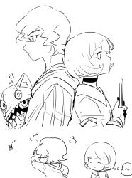 Rule 34 | appmon, digimon, digimon universe: appli monsters, hackmon (appmon), kashiki ai, katsura rei, lineart, tagme