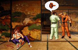 1girl animated animated_gif asking between_legs braid breasts breasts_out brown_hair closed_eyes deep_penetration dougi female_focus female_masturbation gloves hairband huge_breasts interrogation karate_gi large_breasts leggings long_hair mask masturbation mr.karate mr_karate open_clothes open_mouth pale_skin pants pussy pussy_juice question ryou_sakazaki sakazaki_ryo shoes smile smiley_face sneakers socks takuma_sakazaki the_king_of_fighters thick_thighs thighs tight_clothes tight_pants torn_clothes unworn_mask wide_hips yoga_pants yuri_sakazaki