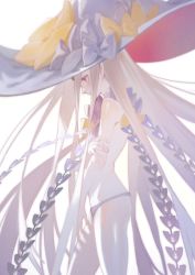 1girl abigail_williams_(fate) abigail_williams_(second_ascension)_(fate) bare_shoulders black_bow black_hat black_panties blonde_hair bow breasts corruption dark_persona fate/grand_order fate_(series) hat highres keyhole long_hair multiple_bows navel orange_bow ota_(ota-0000) panties possessed possession red_eyes small_breasts solo thighs third_eye underwear witch_hat yog-sothoth