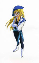 00s 1girl beret crossed_arms female_focus gear_fighter_dendou gear_senshi_dendou hat mask solo vega_(dendoh) yoshida_ken&#039;ichi